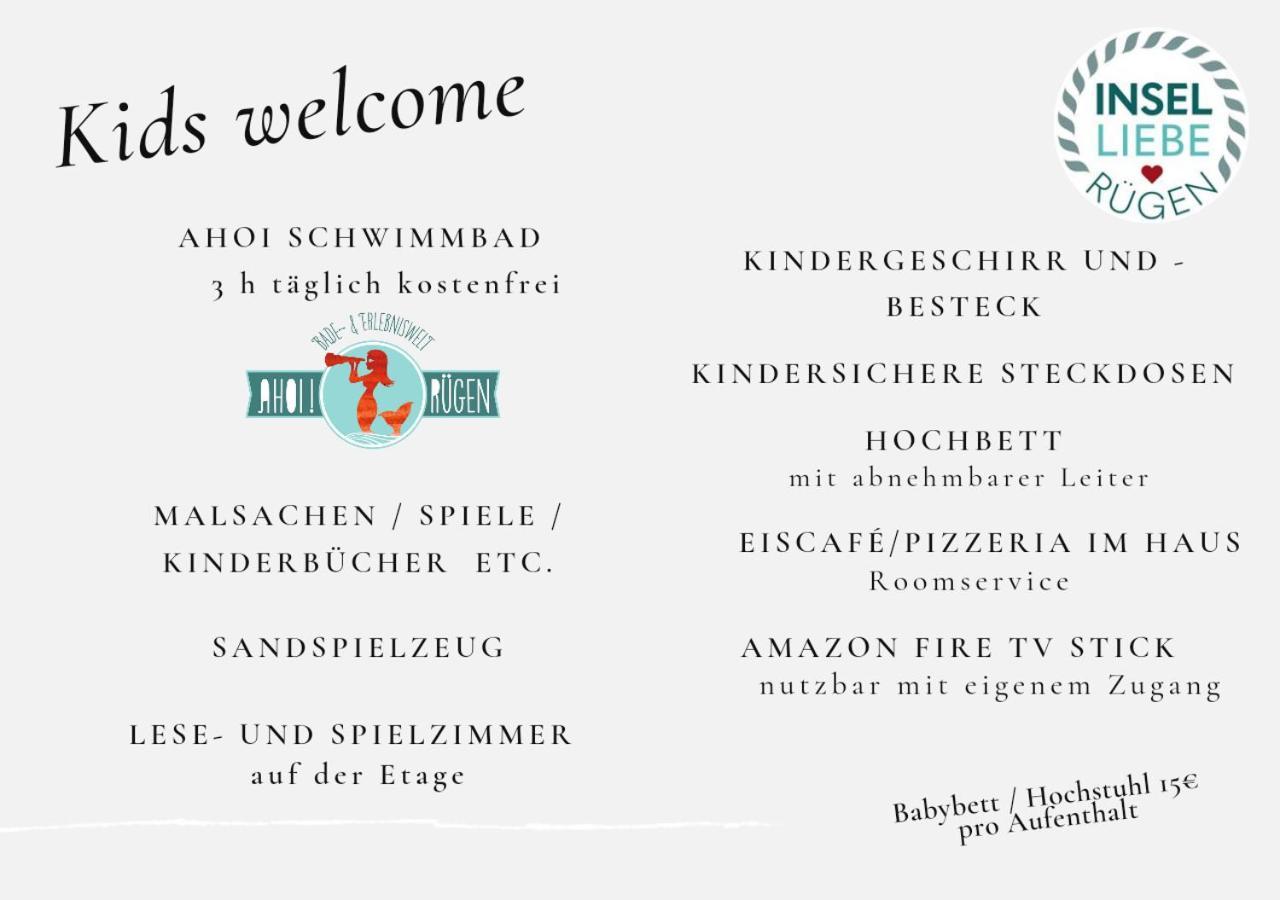 Das Appartement Inselliebe Ruegen Inkl Sauna Und 3H Taeglich Eintritt Ahoi Schwimmbad ゼリン エクステリア 写真
